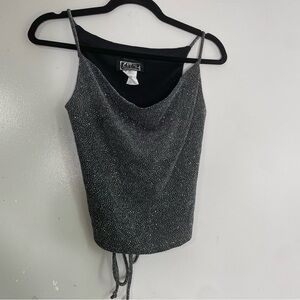 City Triangles Vintage 90s‎ Y2K glitter cropped whimsigoth fairy grunge top 7/8